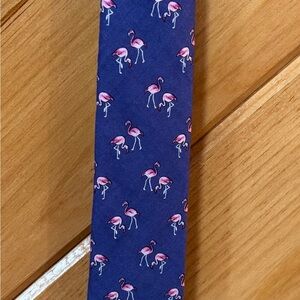 Express Blue Tie with Pink Flamingos